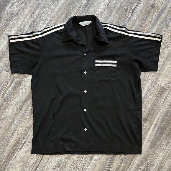 Vintage 60s Hilton Bowling Shirt Camellia Lanes USA - Picture 1 of 5